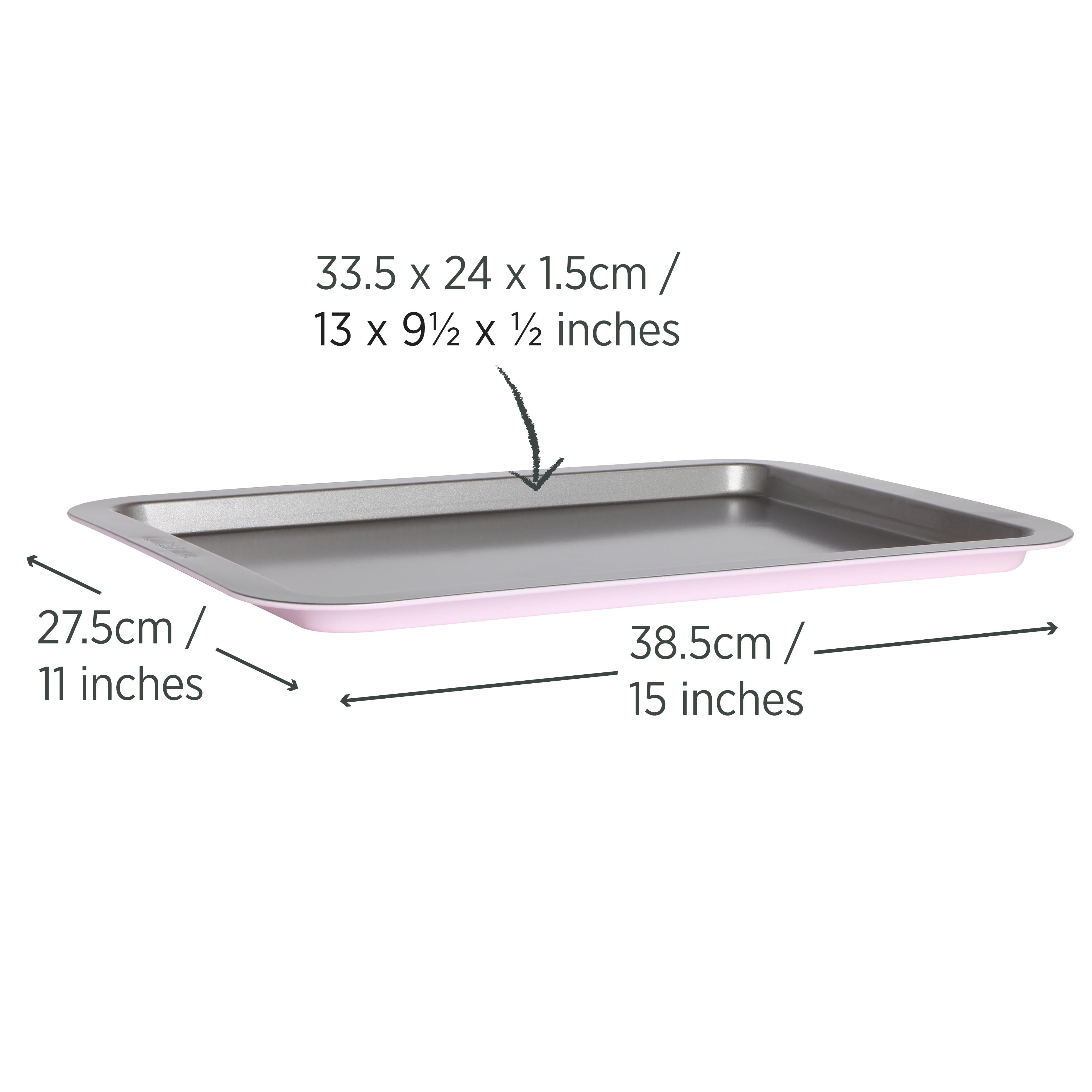 Premium Non-Stick Two-Tone Cookie Baking Sheet - 33cm (13 Inch) Large Baking Pan for Cookies, Pizzas, and Roasting - Perfect for Home Bakers and Professional Kitchens