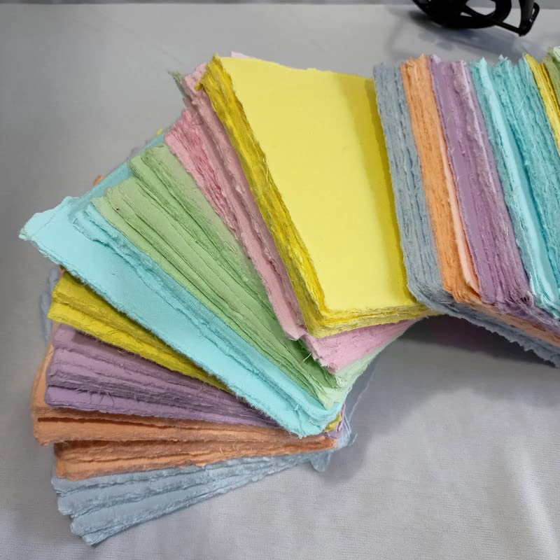 Premium Handmade Deckle Edge Paper - 50-Pack 9x9 Inch Multicolor Square Cardstock for Calligraphy, Scrapbooking, Wedding Invitations | Perfect for DIY Crafts, Origami, Watercolor Painting & Elegant Menu Cards