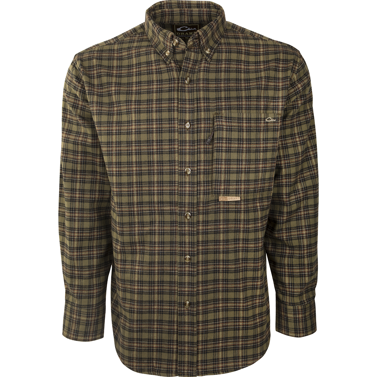 Men's Autumn Brushed Twill Shirt - Soft Flannel Long Sleeve Button Down for Casual Wear & Outdoor Activities