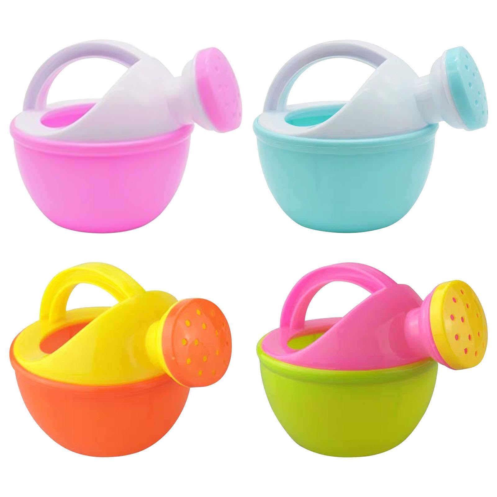 Ruwshuuk 4-Piece Kids Watering Can Set - Colorful Plant Watering Cans for Children's Gardening, Outdoor Play & Beach Toys - Perfect Garden Tools for Toddlers & Preschoolers (Great for Backyard Gardening, Sandcastle Building & Outdoor Learning Activities)