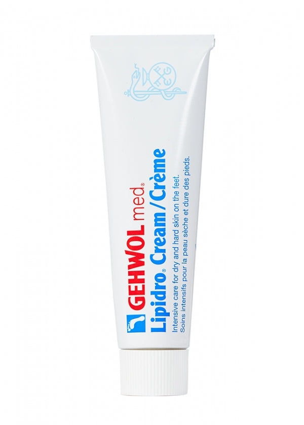 Gehwol Med Lipidro Cream for Dry & Cracked Feet - 2.6 oz Foot Moisturizer with Urea & Natural Oils - Perfect for Pedicures, Diabetic Foot Care & Winter Skin Protection