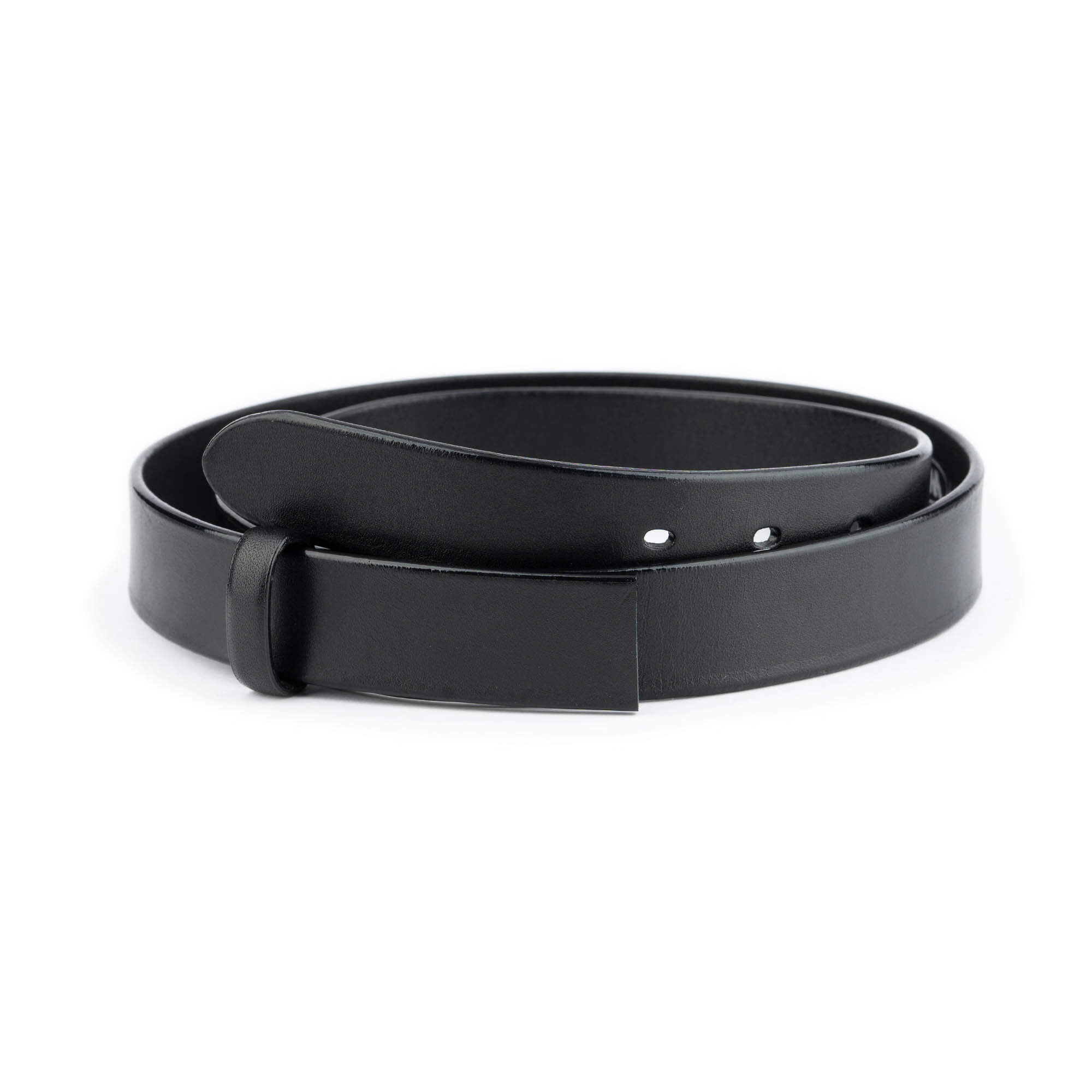 Men's 3.0cm Black Oiled Leather Belt Strap Replacement for Versace Buckles - Premium Dress Belt for Business, Casual & Formal Occasions