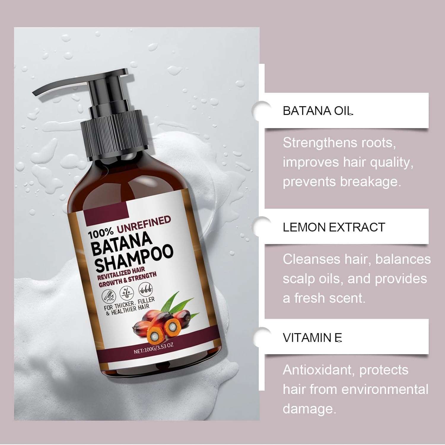 Batana Oil Shampoo & Conditioner Set (2-Piece) for Hair Growth & Repair – Natural Hair Care for Dry, Damaged & Thinning Hair – Perfect for Daily Use & Scalp Treatment
