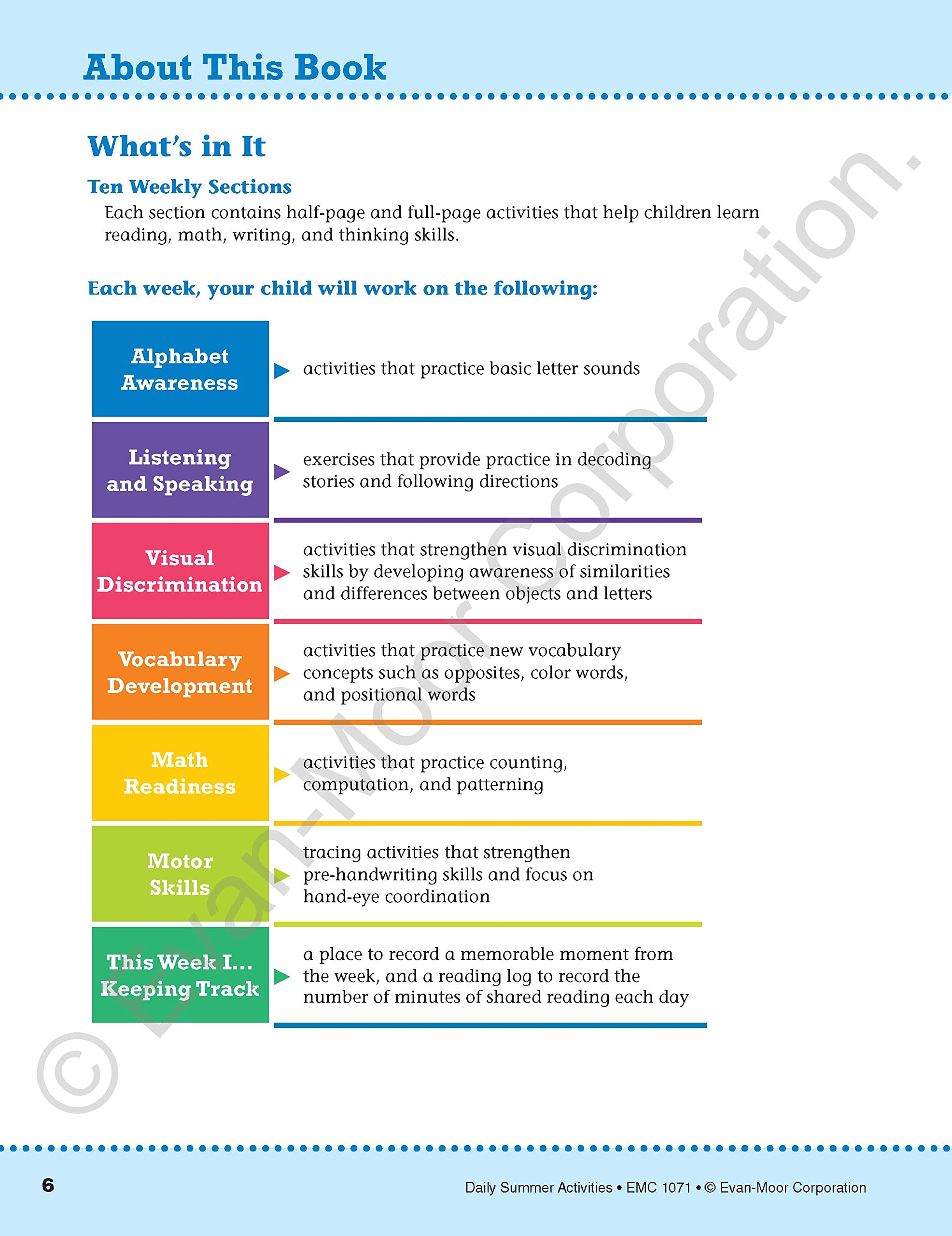 Evan-Moor K-1 Summer Workbook - Reading, Math, Phonics for Kids | Prevent Learning Loss