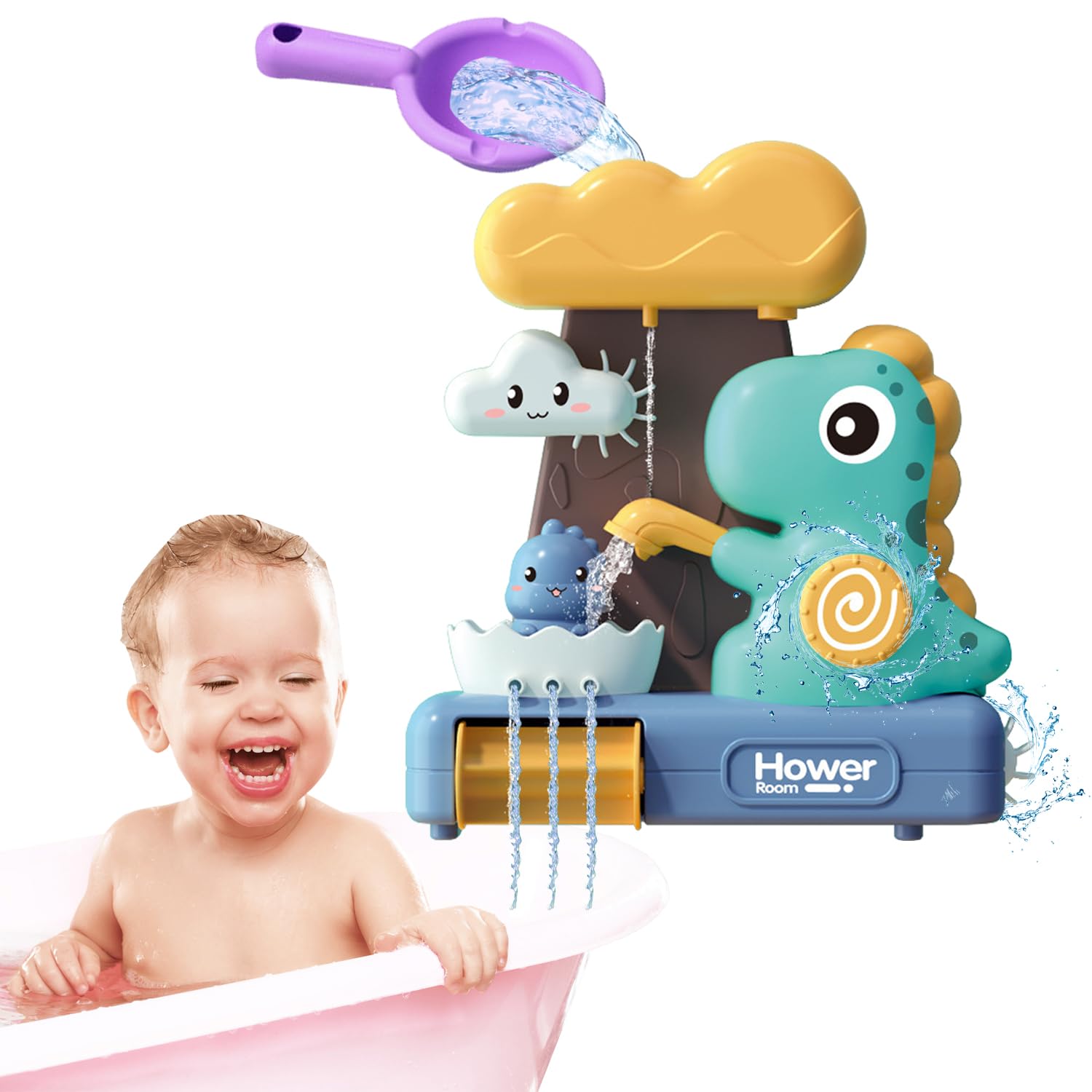 Dinosaur Bath Toys for Toddlers - STEM Bathtub Toys with Strong Suction, Fun Water Play for Kids Ages 4-8, Perfect Gift for Boys & Girls - Ideal for Bath Time, Pool, and Shower Play