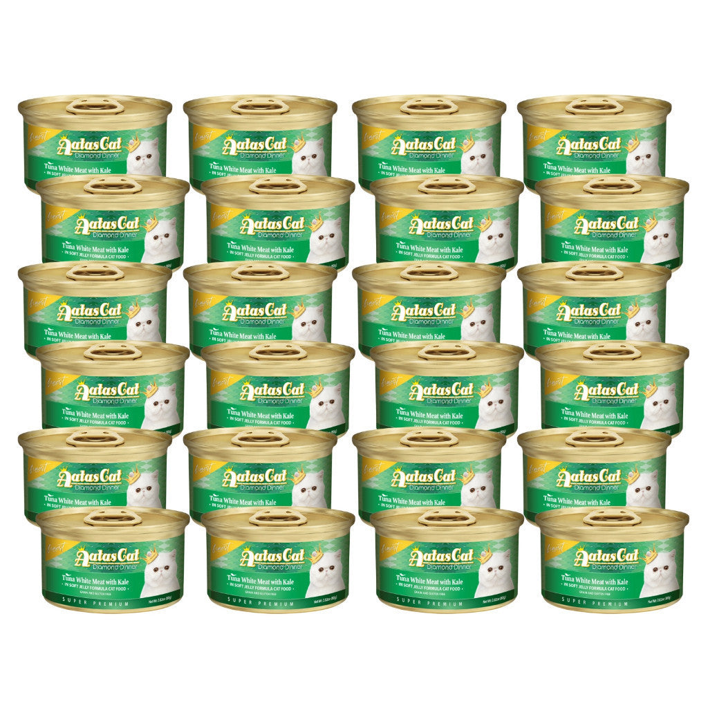[24-Pack] Aatas Premium Wet Cat Food Variety Bundle - Fruity Feast in Gravy & Diamond Dinner in Jelly - Complete Nutrition for Adult Cats - Perfect for Daily Meals, Weight Management & Picky Eaters