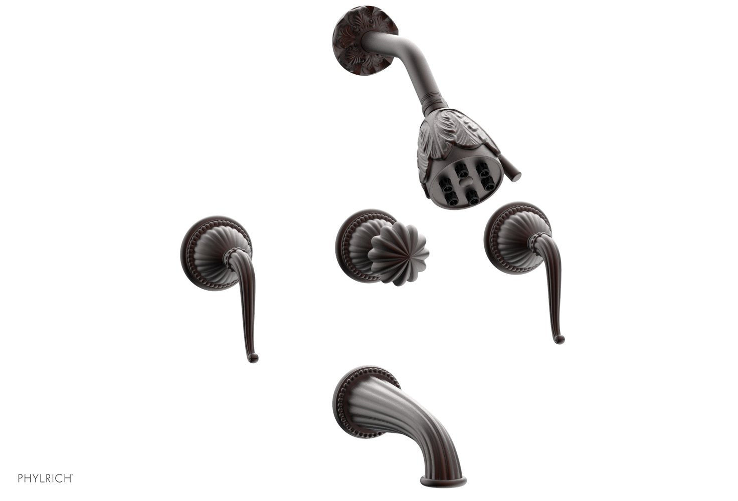GEORGIAN & BARCELONA 3-Handle Tub and Shower Faucet Set K2141 - Premium Bathroom Fixture for Modern Homes, Hotels & Spa Renovations