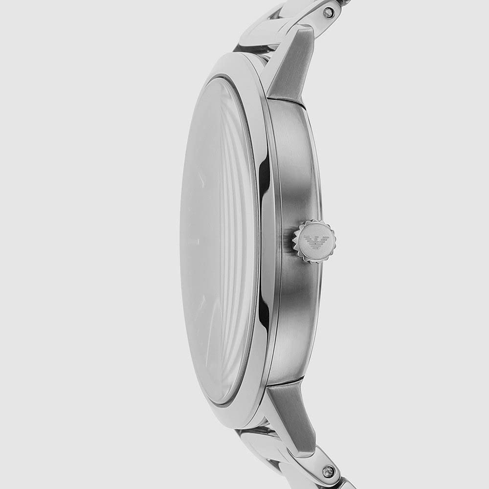 Emporio Armani Men's Stainless Steel Watch with Three-Hand Date Display - 43mm Case - Perfect for Business, Casual & Formal Occasions