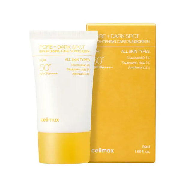 Celimax Pore+Dark Spot Brightening Care Sunscreen SPF50+ PA++++ 50ml - Brightens Skin, Reduces Pores & Dark Spots - Perfect for Daily Sun Protection & Skincare Routine