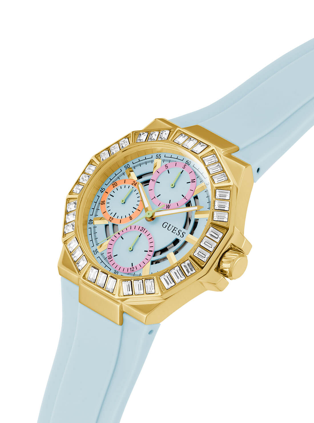 Luxury Gold Selene Crystal Silicone Watch for Women - Elegant Fashion Accessory for Everyday Wear, Office & Special Occasions