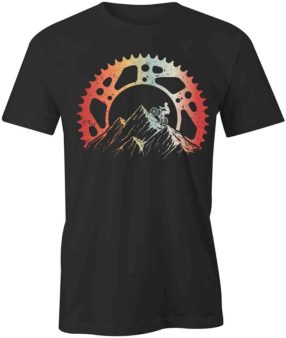 Mountain Biking T-Shirt for Men & Women - Black Graphic Printed Tee | Durable & Comfortable Cycling Apparel for Outdoor Adventures & Casual Wear