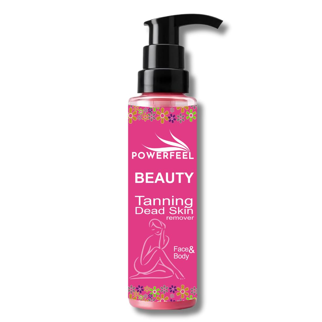 POWERFEEL Tanning & Dead Skin Removal Exfoliating Gel - 100ml | Visibly Removes Tan for Smooth & Bright Skin | Gentle Exfoliation for Face & Body | Perfect for Post-Sun Care & Daily Skincare Routine