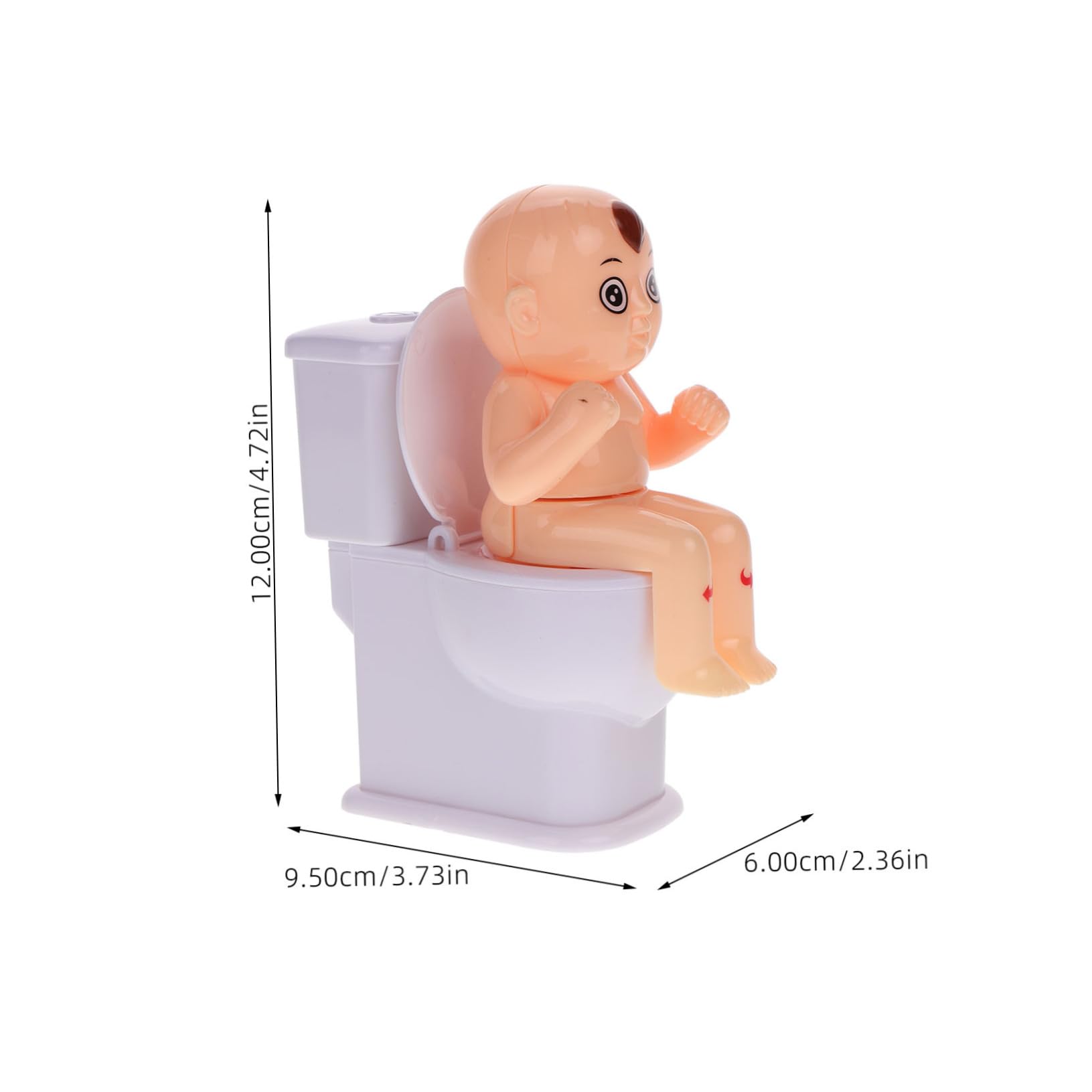 Funny Toilet Doll Toy - Water Spray & Squirting Prank Toy - White Plastic Bathroom Prank Gadget for Parties & Practical Jokes