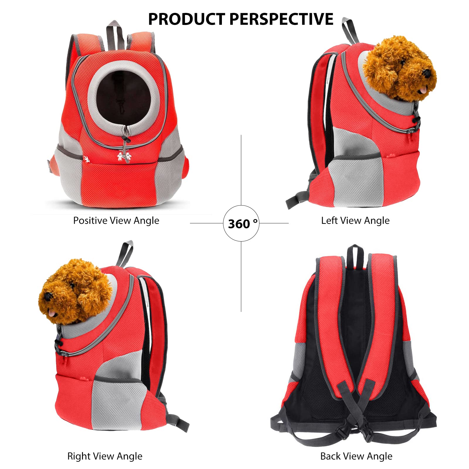 Dog Backpack Carrier for Small Dogs & Cats - Breathable Pet Travel Carrier Backpack with Storage | Perfect for Hiking, Air Travel & Outdoor Adventures
