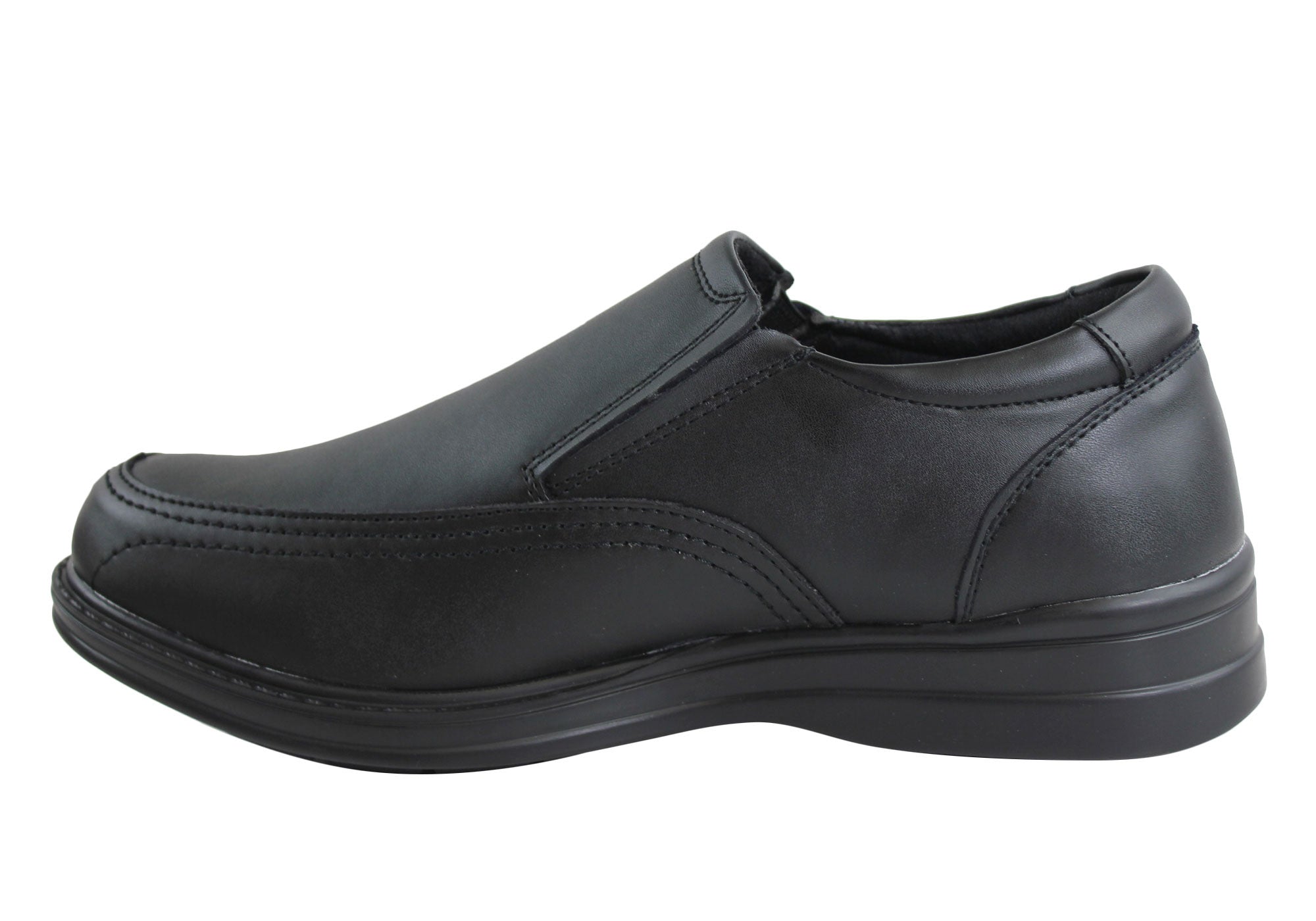Grosby Men's Genuine Leather Comfort Shoes - Slip On Casual Loafers for Walking, Office & Travel