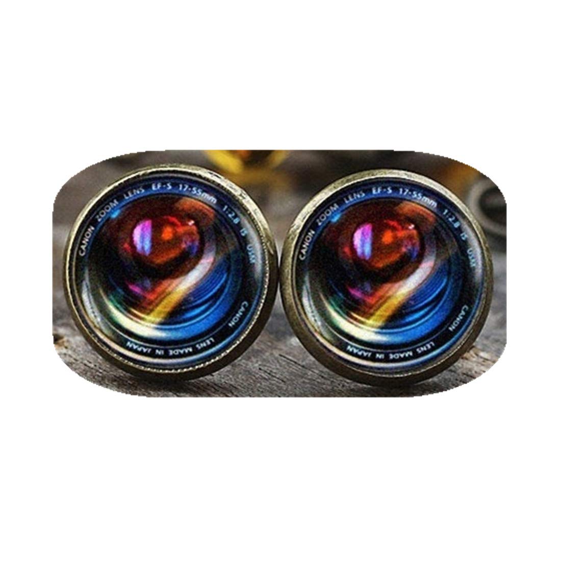 Camera Lens Stud Earrings - Photography Jewelry Gift for Photographers & Camera Enthusiasts - Unique Camera Earrings & Photo Art Jewelry - Perfect for Photoshoots, Weddings & Everyday Wear