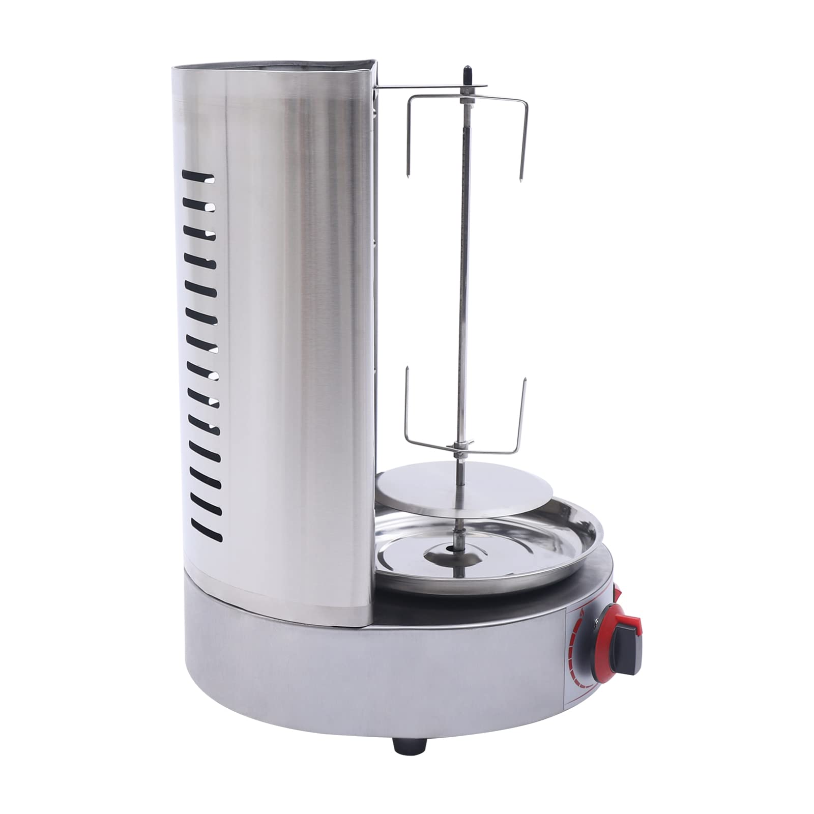 Commercial Shawarma Grill Machine - 110V Vertical Rotating Rotisserie for Doner Kebab, Gyro & Meat - Countertop Broiler with Catch Pan - Perfect for Restaurants, Family Gatherings & Outdoor Events