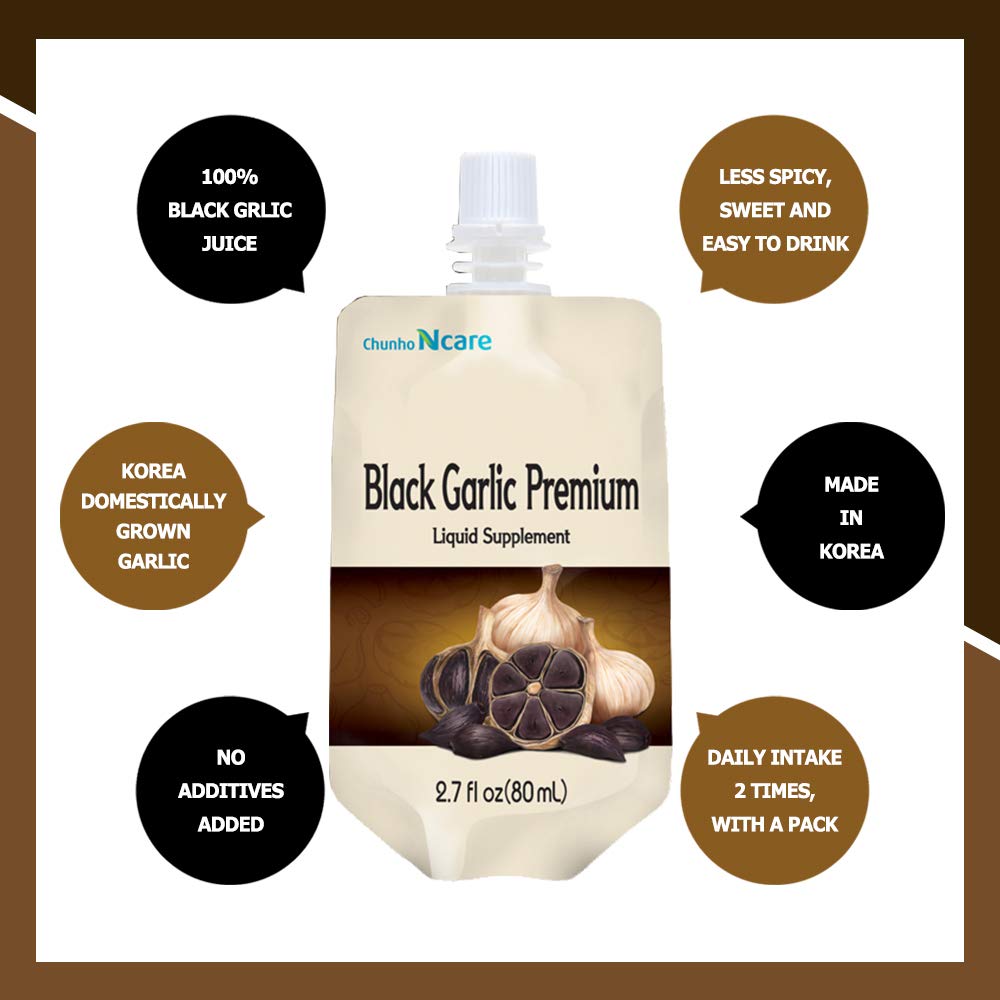 Premium Black Garlic Liquid Supplement - Natural Stress Relief & Liver Support for Frequent Drinkers - No Preservatives or Artificial Additives [60 Pack] - Perfect for Daily Wellness Routine & Hangover Recovery