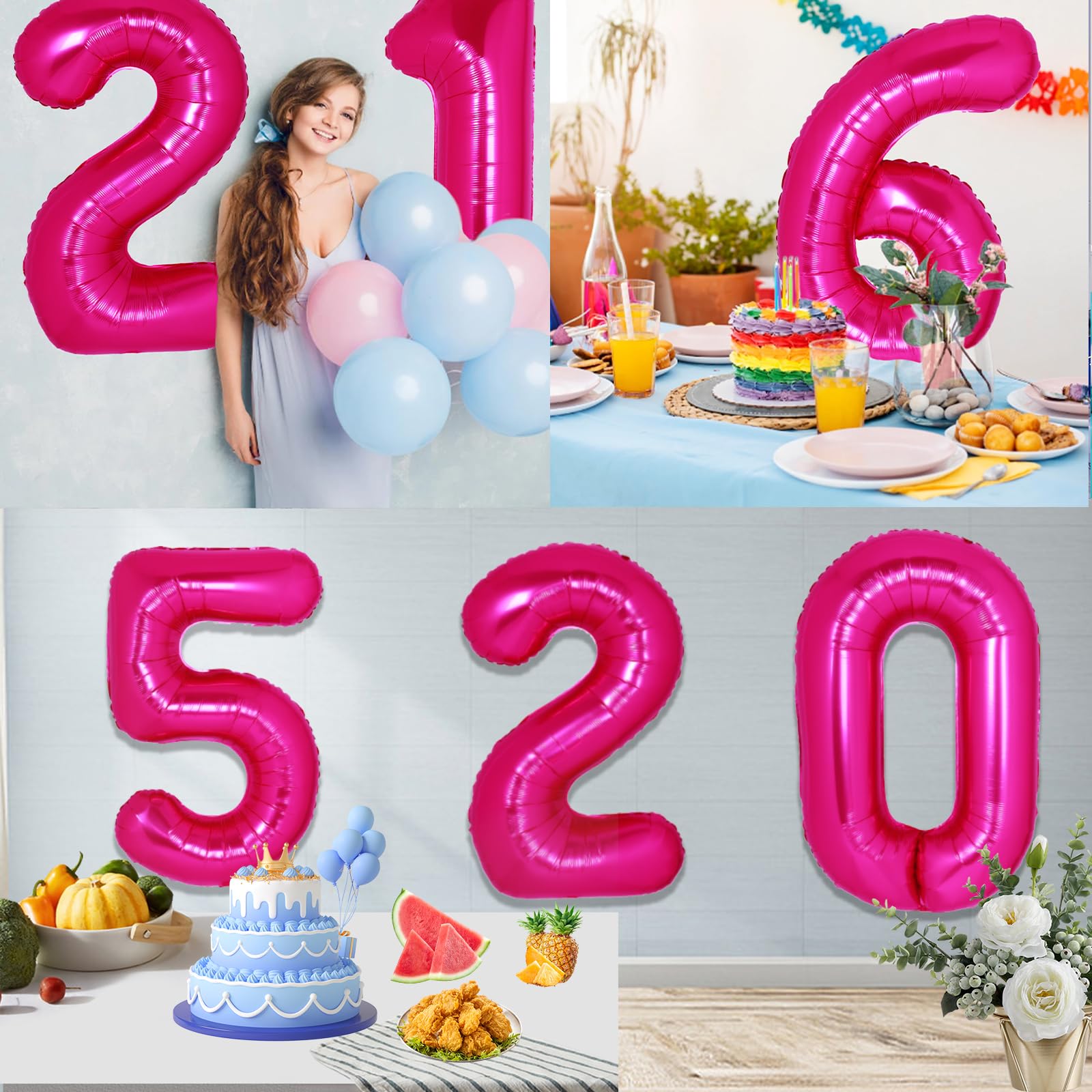 40 Inch Giant Hot Pink Number 10 Balloon - Helium Mylar Foil Birthday Balloons for 10th Birthday Party Decorations | Kids & Adults Anniversary Celebration Supplies (Ideal for Milestone Birthdays, Decade Anniversaries & Photo Backdrops)