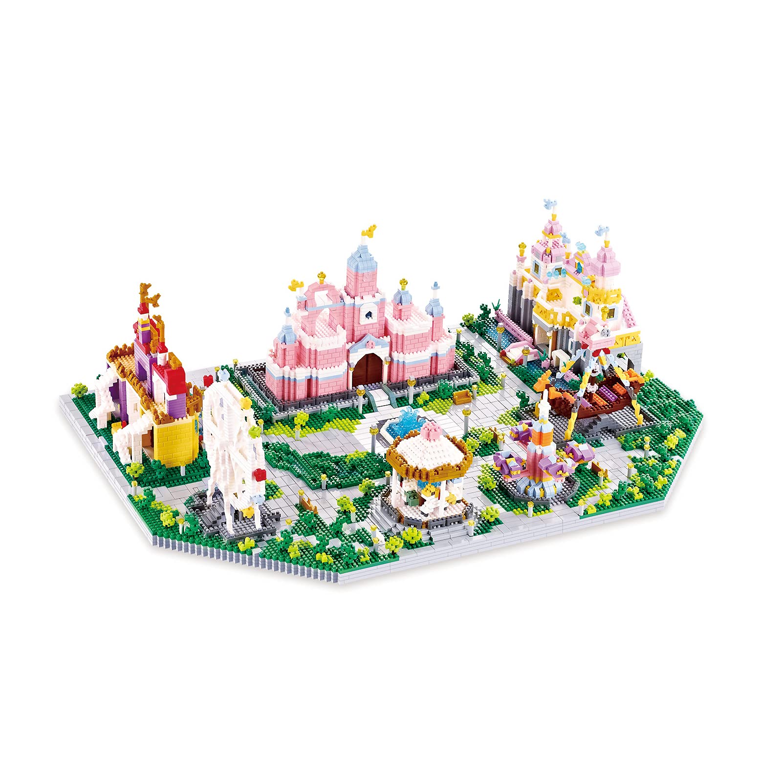 Micro Mini Building Bricks 3-in-1 Castle Model Set (7416 Pieces) - Famous Architecture Toy Kit for Kids & Adults | Creative STEM Gift for Birthday, Home Decoration & Collectible Display