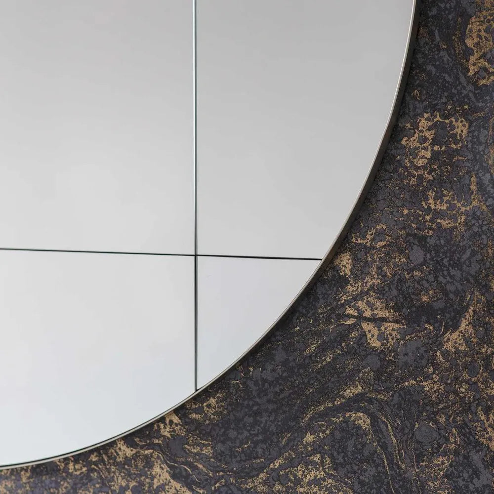 Round Wall Mirror - Silver Framed Decorative Mirror for Living Room, Bedroom, Bathroom & Entryway | Modern & Elegant Home Decor