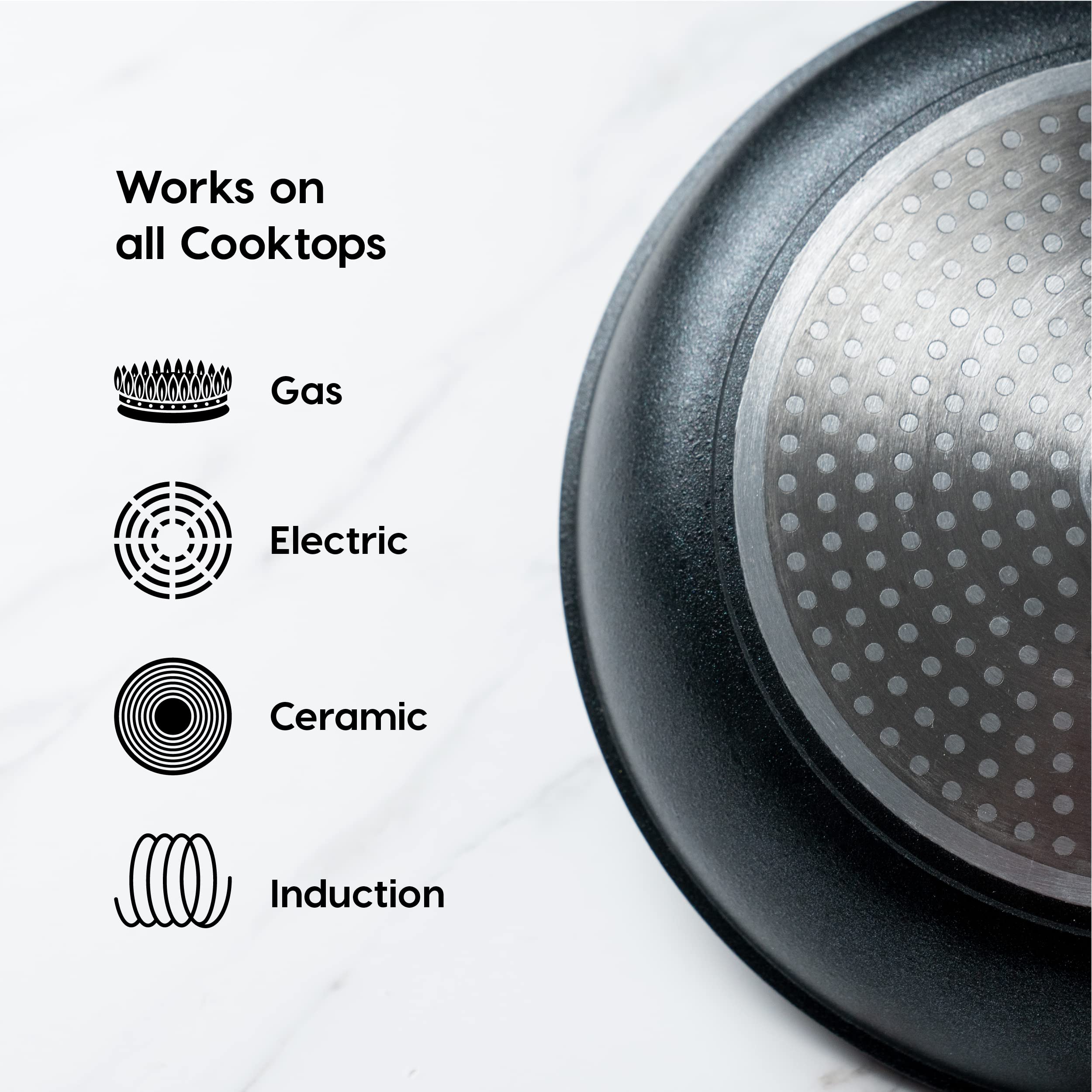 IRIS USA Non-Stick Frying Pan Set - MEGASTONE Coated Skillet for Healthy Cooking, 9.5 & 11 Inch Fry Pans - Perfect for Sautéing, Frying & Omelets | Dishwasher Safe & PFOA-Free