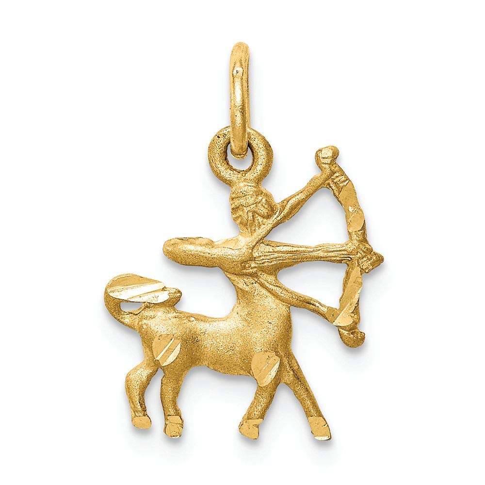 14K Yellow Gold Sagittarius Zodiac Charm Pendant - FJC Finejewelers - Perfect for Birthdays, Anniversaries & Astrology Gifts