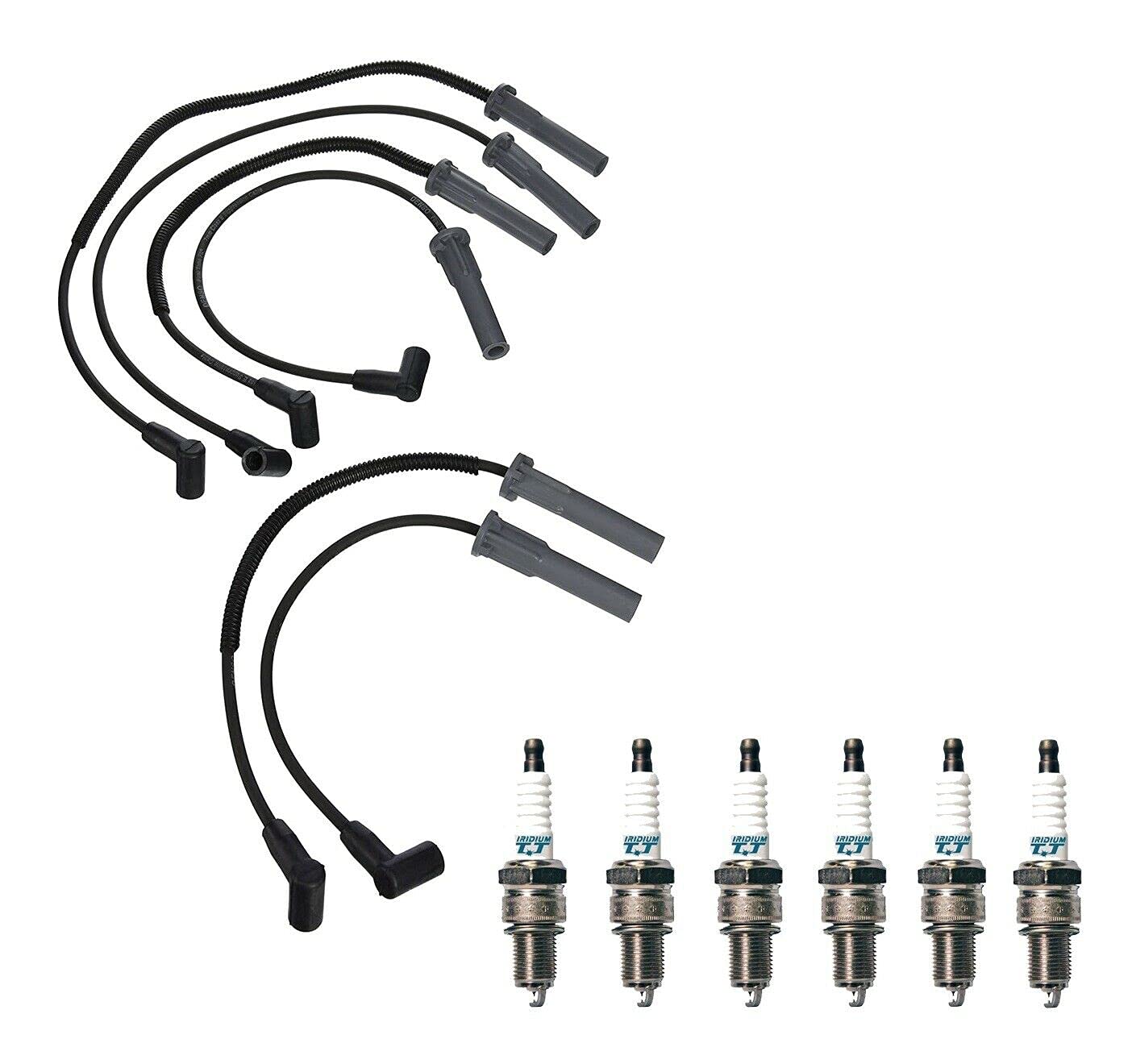 7mm & 6 Iridium TT Spark Plug .04 Gap Wire Set - Compatible with Dodge Chrysler Plymouth Vehicles - Perfect for Engine Tune-Ups & Performance Upgrades