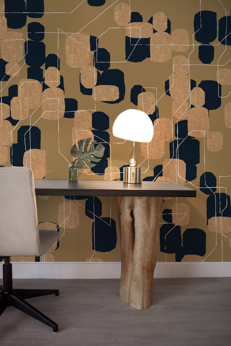 Gold Wallpaper - Luxury Metallic Peel and Stick Wallpaper for Home Decor | Perfect for Living Room, Bedroom, and Office Accent Walls