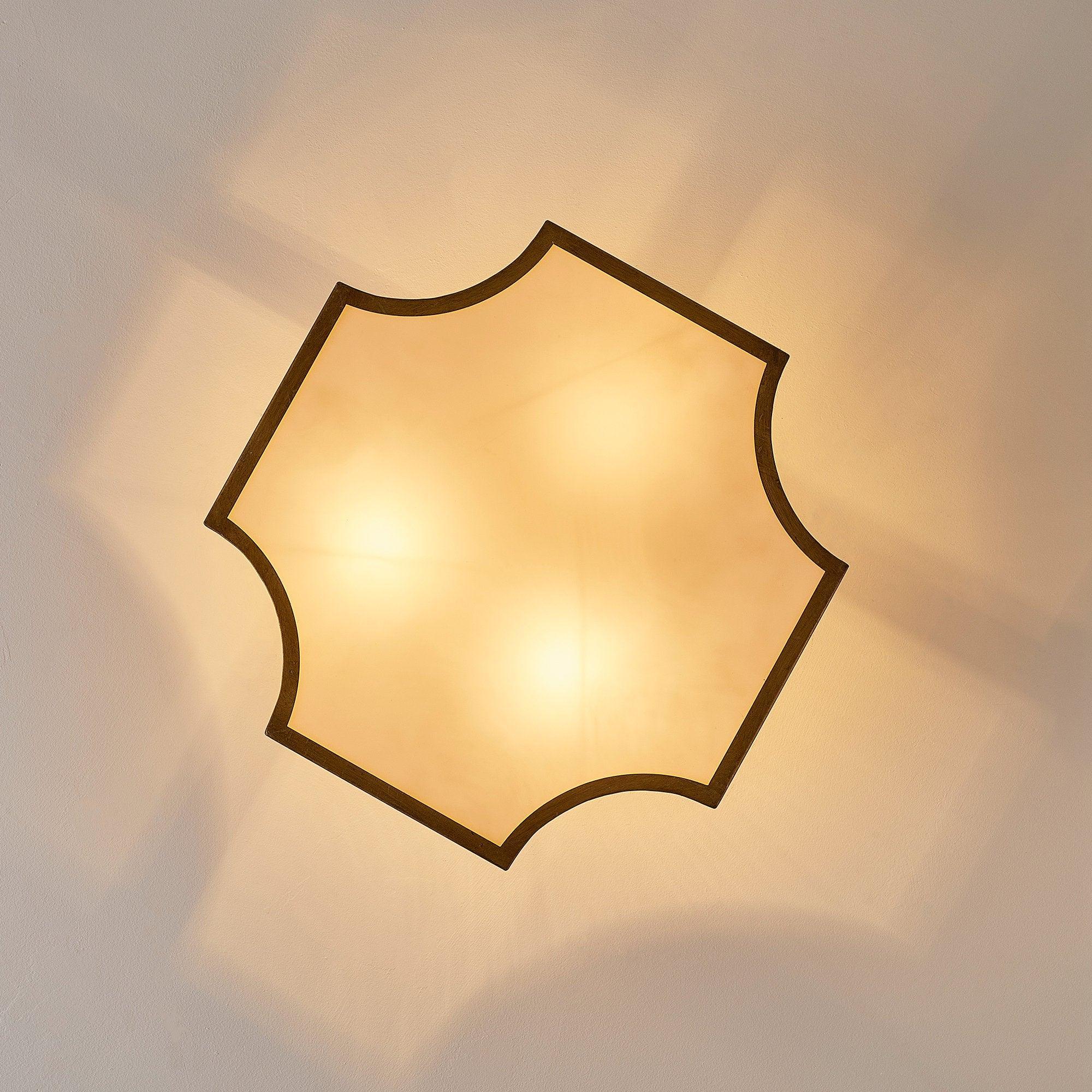Vintage Golden LED Semi Flush Mount Ceiling Light Fixture - 3 Lights, Energy Efficient, Warm White - Perfect for Entryway, Hallway, Closet, Kitchen, Bedroom, and Dining Room Lighting