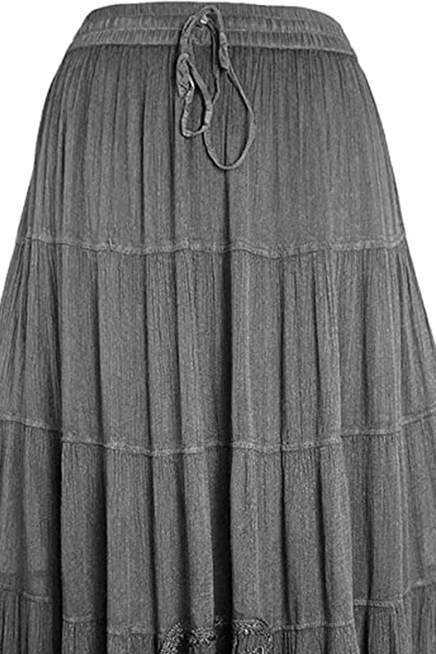 Agan Traders Women's 2025 Spring Floral Peasant Tiered Maxi Skirt - A-Line Flared High-Low Design with Elastic Waistband | Perfect for Beach, Vacation, Boho Outfits & Summer Dresses