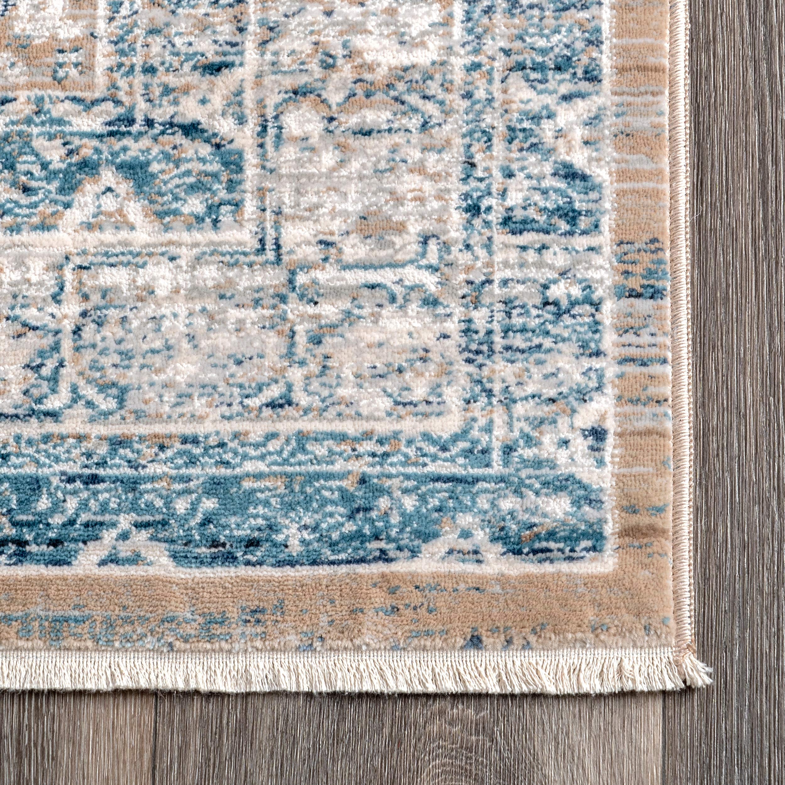 NuLOOM Kaia Oriental Style Iris Medallion Area Rug 5'3