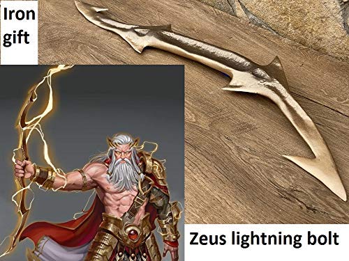 Zeus Lightning Bolt Necklace - Greek Mythology Jewelry, Greek God Zeus Pendant, Iron Gift for Men & Women - Perfect for Christmas, Birthday, Cosplay & Mythology Lovers