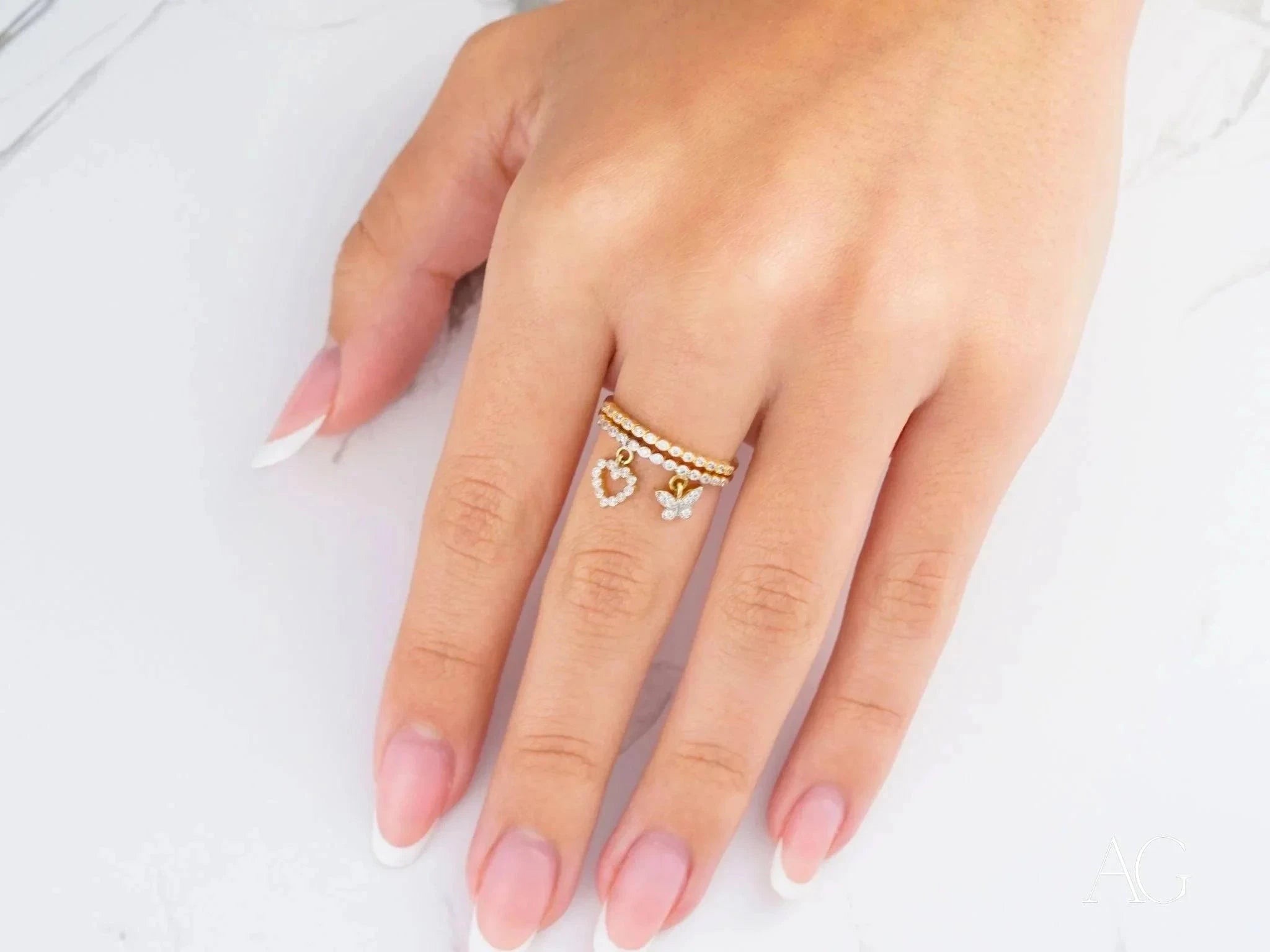 18K Yellow Gold CZ Ring for Women - Elegant Cubic Zirconia Engagement & Wedding Band - Perfect for Anniversaries, Parties & Everyday Wear
