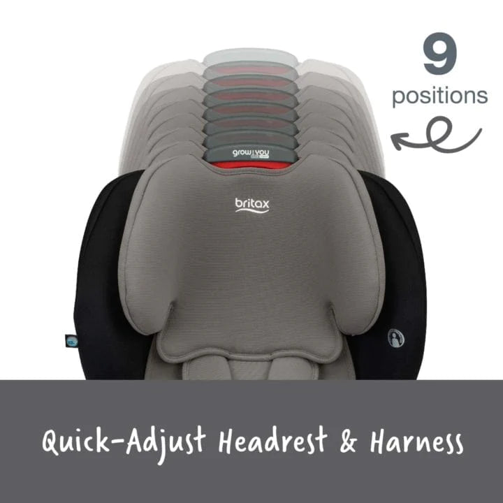 Britax Grow With You Clicktight Booster Car Seat - Safe & Adjustable for Kids 3-12 Years - Perfect for School, Travel & Family Road Trips