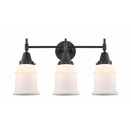 Innovations 447-3W-BK-G181 Black Transitional 3-Light Bathroom Vanity Light Fixture - Perfect for Modern Bathrooms, Powder Rooms & Spa-Like Retreats