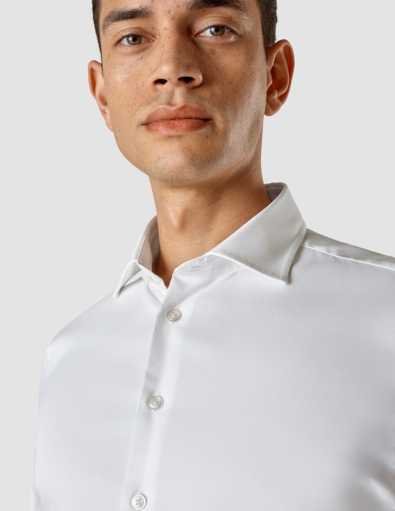 Premium Slim Fit White Dress Shirt for Men - Formal Office Wear & Business Attire