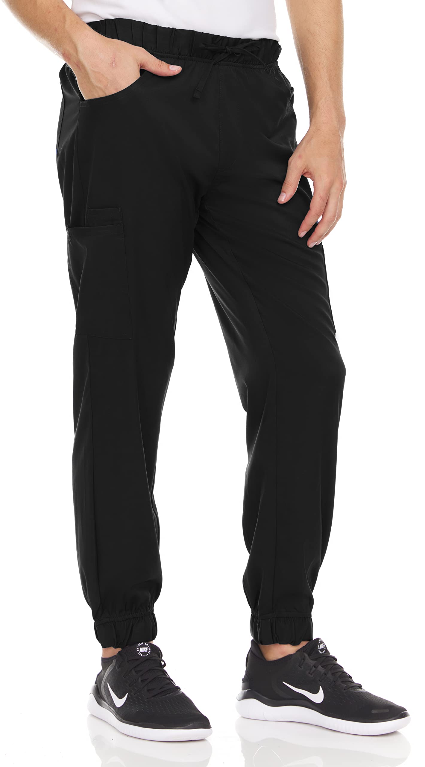 MediChic Men's Stretch Scrub Jogger Pants with 6 Pockets - 8+ Color Options | Comfortable Medical Scrubs for Doctors, Nurses & Healthcare Professionals