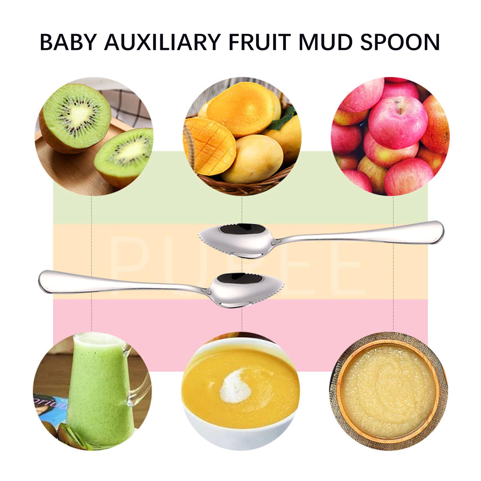 4PC Stainless Steel Serrated Fruit Spoon Set - Perfect for Grapefruit, Orange, Kiwi, Dessert, Salad & Ice Cream | Dishwasher Safe | Ideal for Kitchen, Picnic, Camping & Party Use