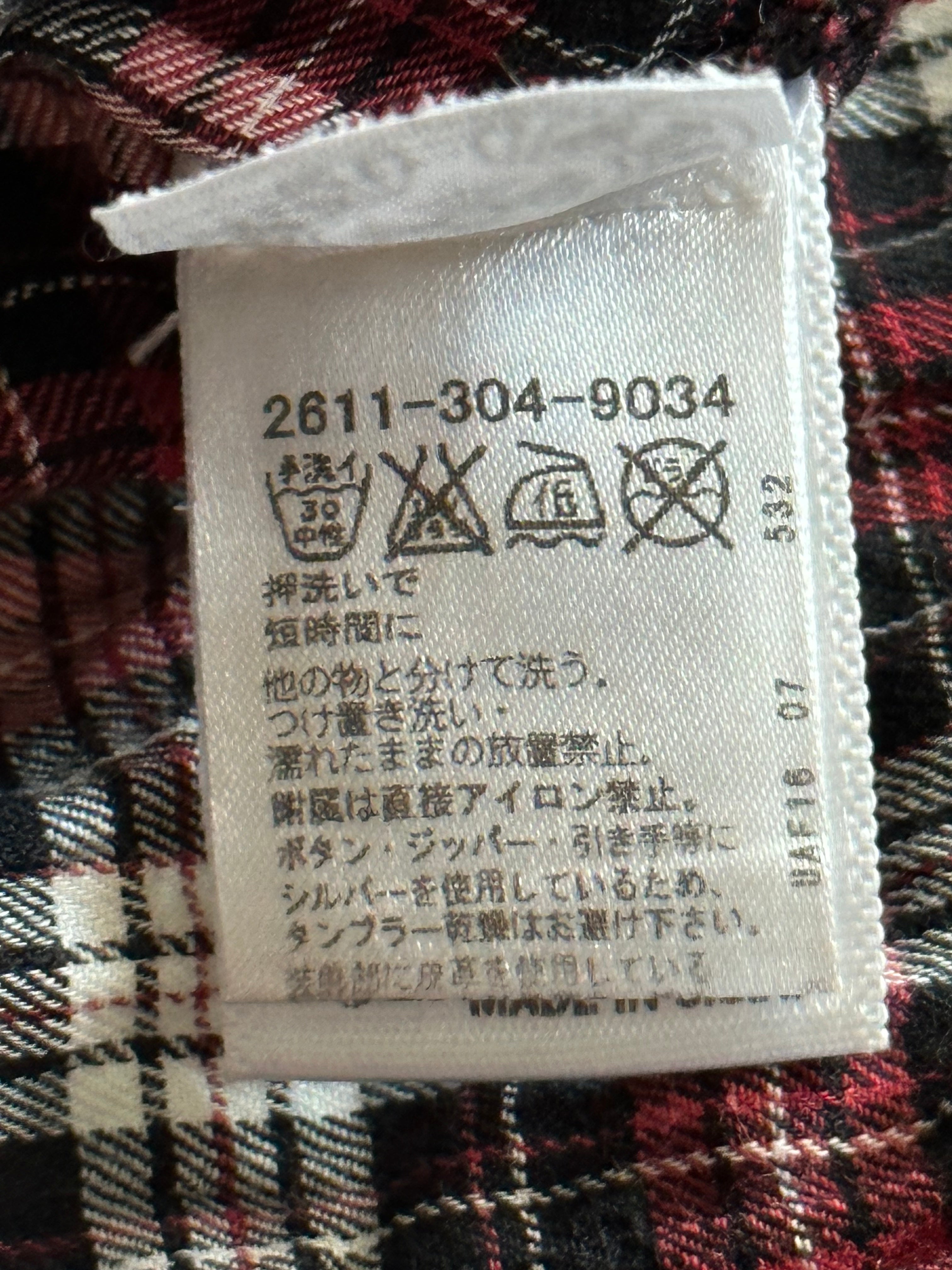 Chrome Hearts Red & White Cross Patch Flannel Shirt - Stylish & Comfortable for Casual Wear & Street Fashion