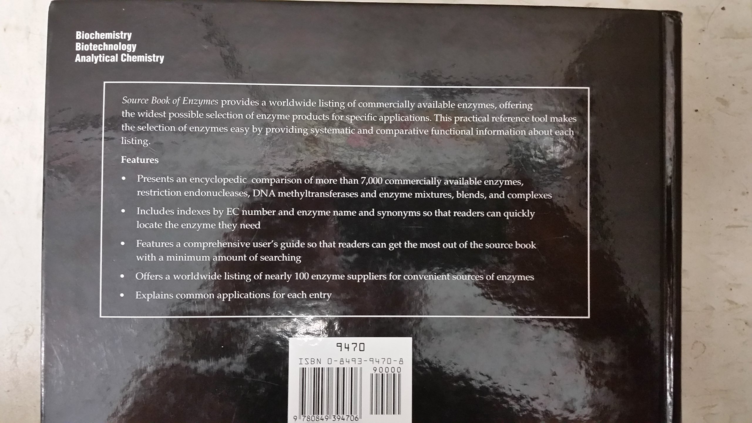 Source Book of Enzymes - Comprehensive Guide for Biochemistry & Research | Essential for Lab Studies, Enzyme Applications, and Scientific Research
