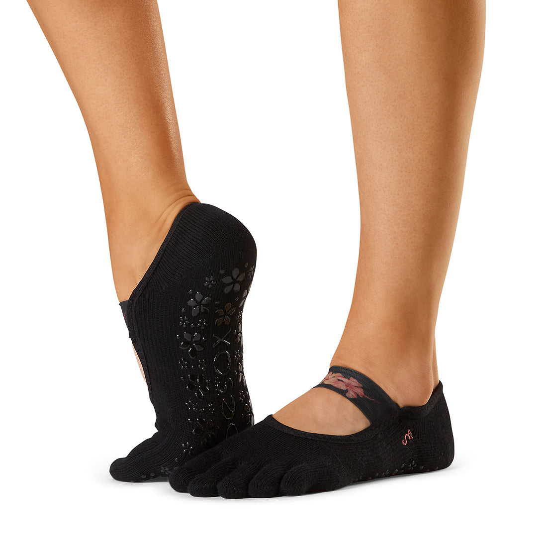 ToeSox Mia Grip Yoga Socks - Non-Slip Grip Socks for Pilates, Barre & Dance - Improve Balance & Stability During Workouts