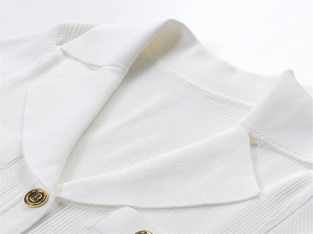 Women's Green Knitted Short Sleeve Sweater with Gold Buttons | Summer Casual Pullover Top | Perfect for Beach Outings, Weekend Brunch & Spring Layering