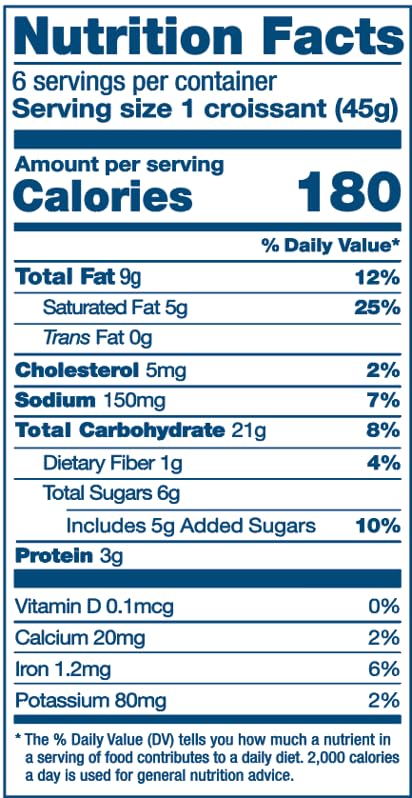 Bakerly Chocolate Croissants with Real Chocolate - Non-GMO, No Artificial Flavors or Colors - 12 Pack (2 x 6 Count) - Perfect for Breakfast, Brunch & Coffee Time