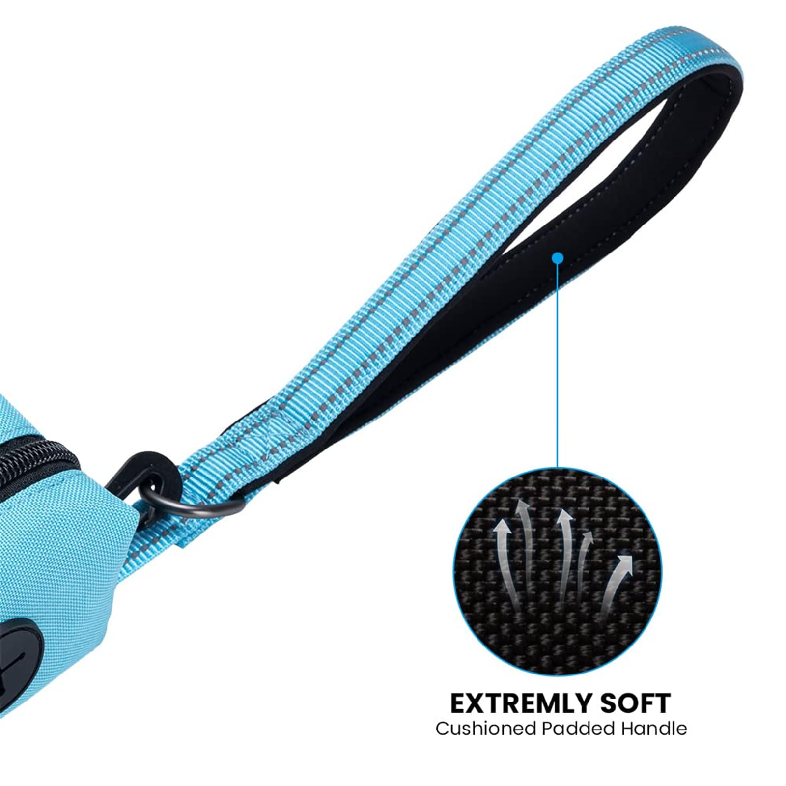 Premium Heavy-Duty Nylon Dog Training Leash - 5ft Strong & Durable Pet Lead with Poop Bag Holder - 3/4