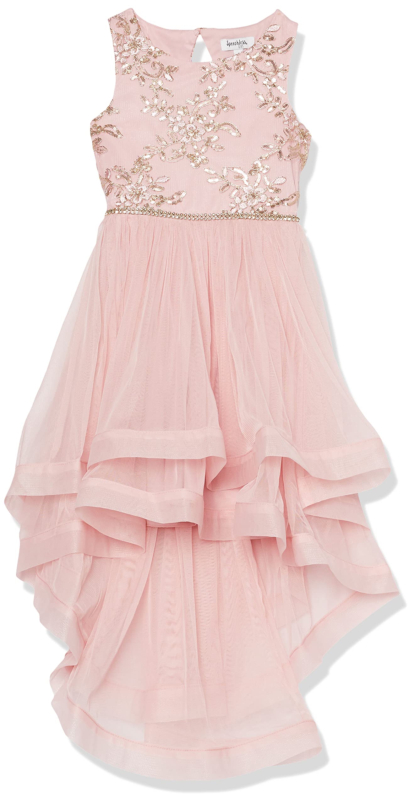 Speechless Girls' 7-16 Tween Maxi Dress with Wide Ribbon Hem - Elegant Formal Dance & Party Dress for Weddings, Prom, Homecoming & Special Occasions