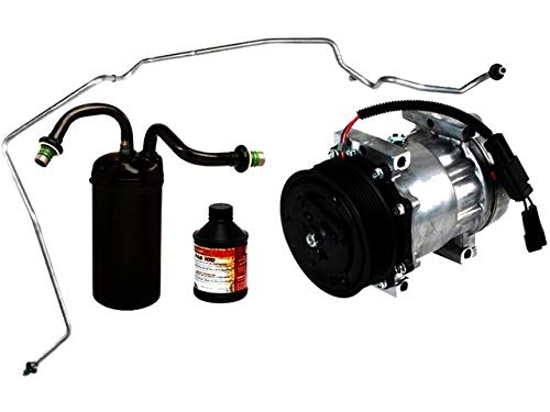 A/C Compressor Kit for 1998-2002 Dodge Ram 2500 5.9L 6-Cylinder - Includes Compressor, Accumulator, Liquid Line with Orifice Tube, Oil & O-Rings | Perfect for AC System Repair & Replacement