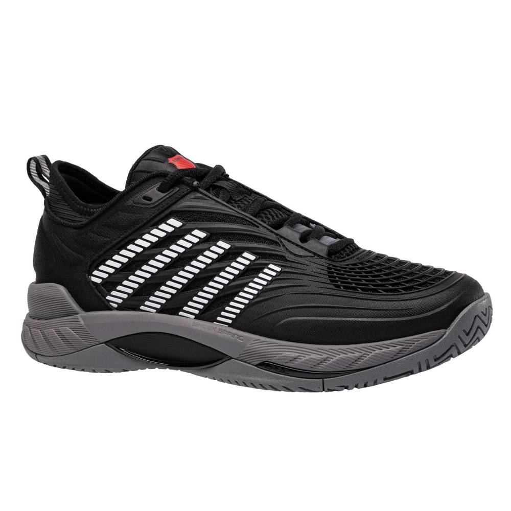 K Swiss Hypercourt Supreme 2 Men's Tennis Shoes - Black/Grey - Lightweight Performance Court Shoes for Men - Perfect for Tennis, Pickleball & Casual Wear