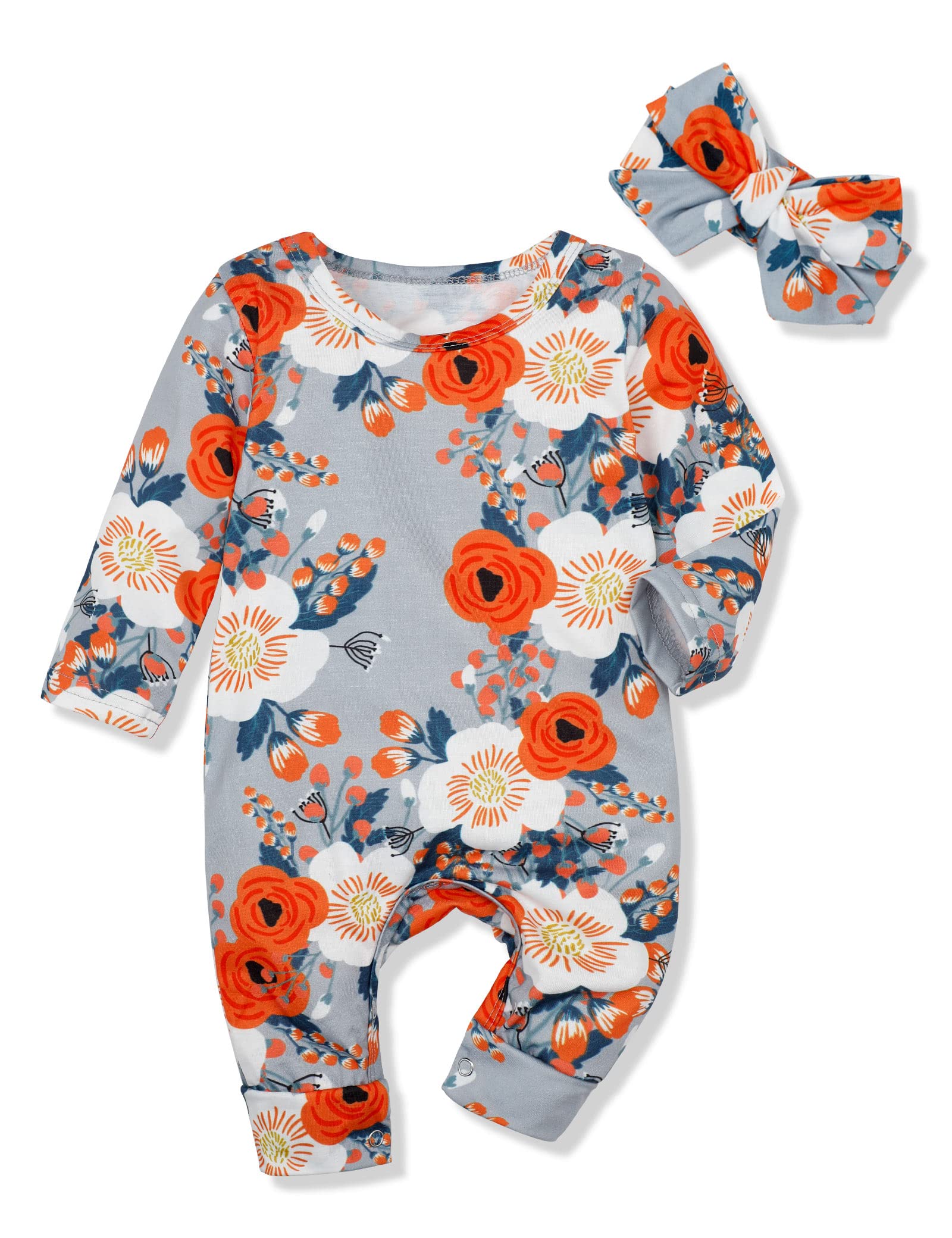 Newborn Baby Girl Romper Onesie - Soft Cotton Infant Jumpsuit Outfit for 0-6 Months | Perfect for Photo Shoots, Family Gatherings & Daily Wear