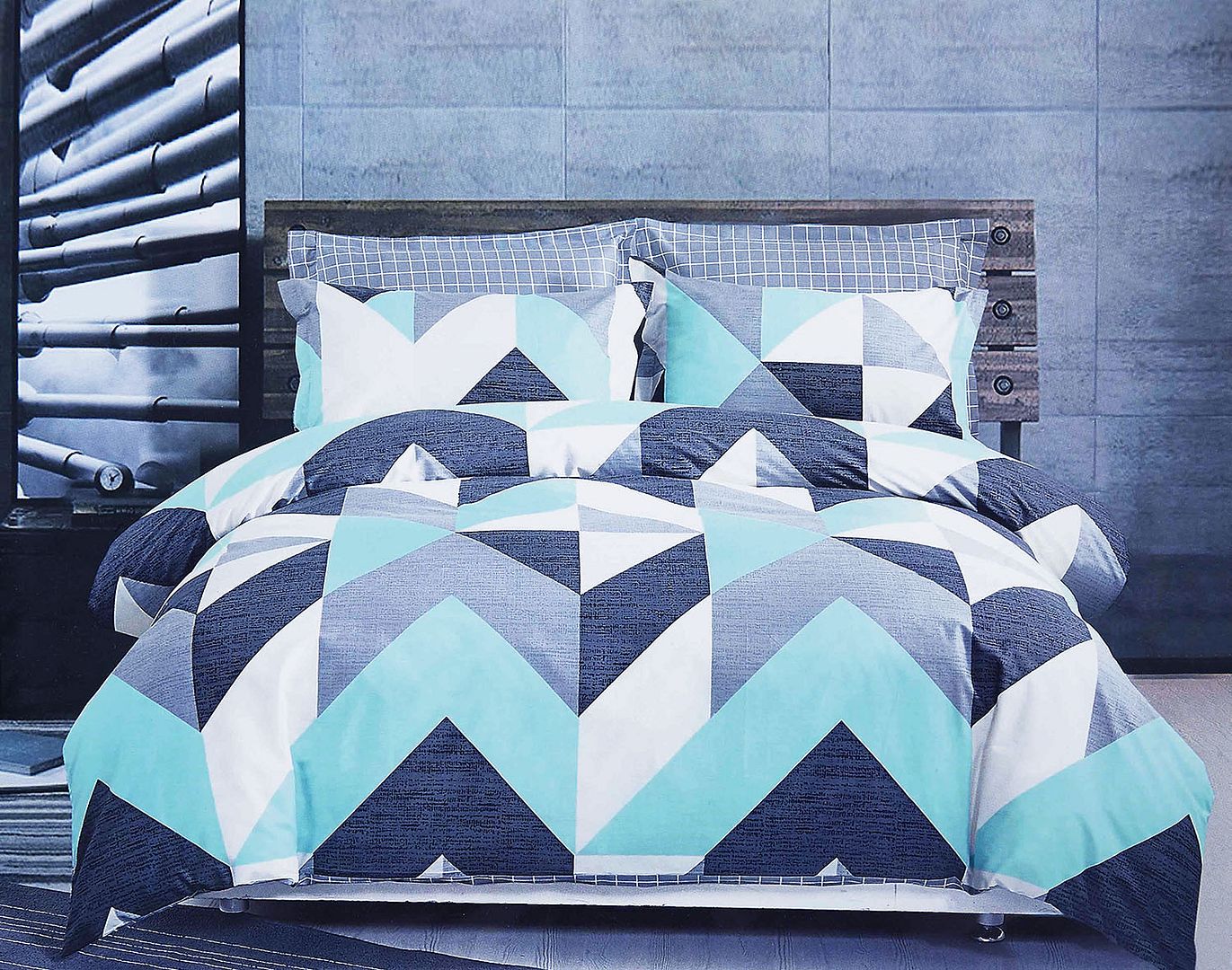 Premium Kian Queen Size Duvet Cover Set - Soft 100% Cotton Bedding with Button Closure - Perfect for Master Bedroom, Guest Room & Cozy Home Decor